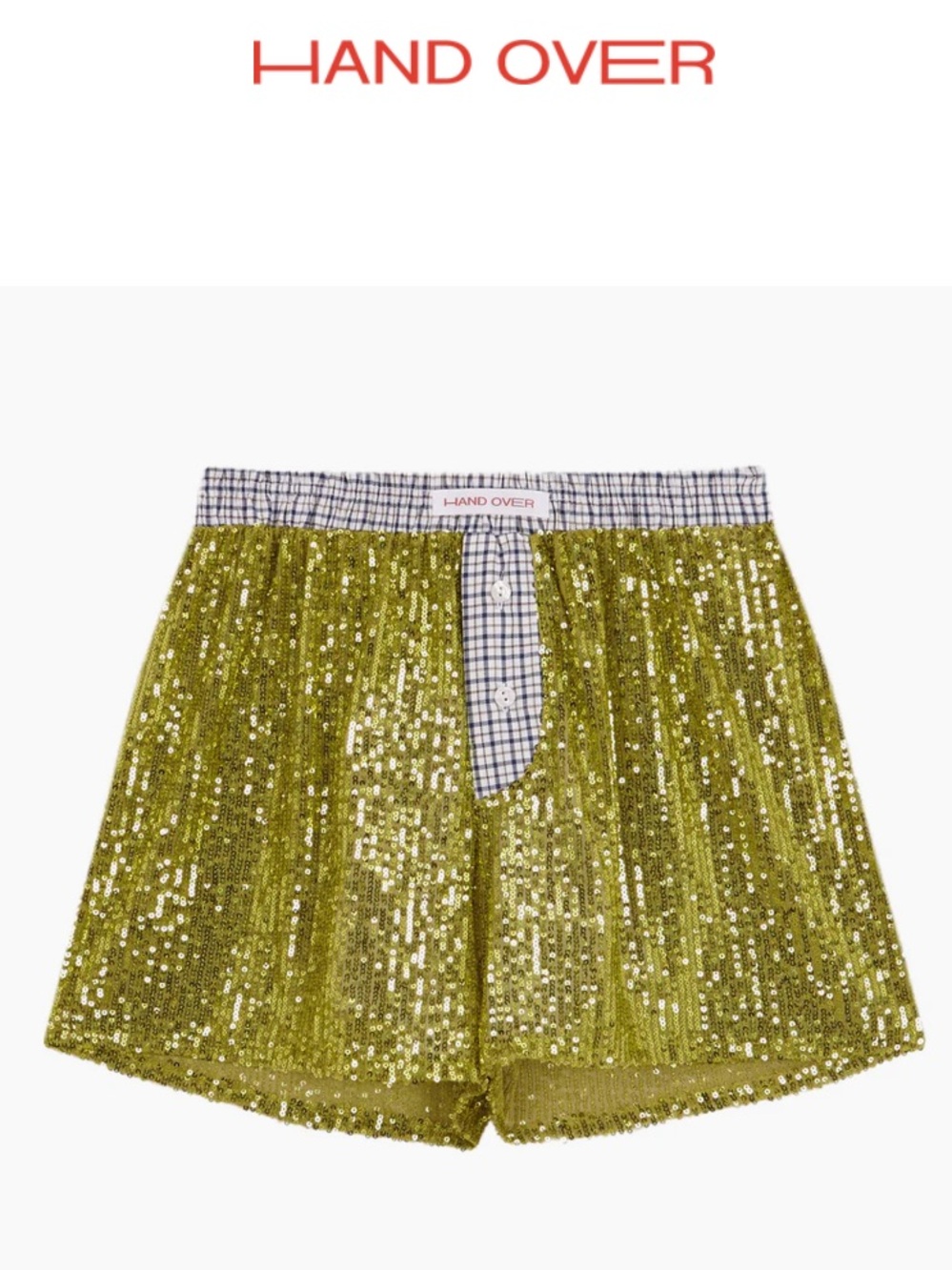 Hand Over Ex-Boyfriend Rober Sequin Boxer Shorts — Green